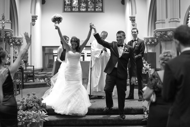 Lauren and Brian at the St Vincent Martyr Catholic Church in Madison, New Jersey. Photo / Rachel Nolan